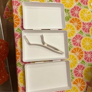 Pampered Chef Coating Trays and Tool # 2605, Interlocking Trays, 4-Piece Set